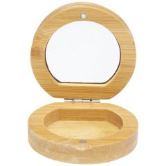Miroir de poche bambou personnalisé